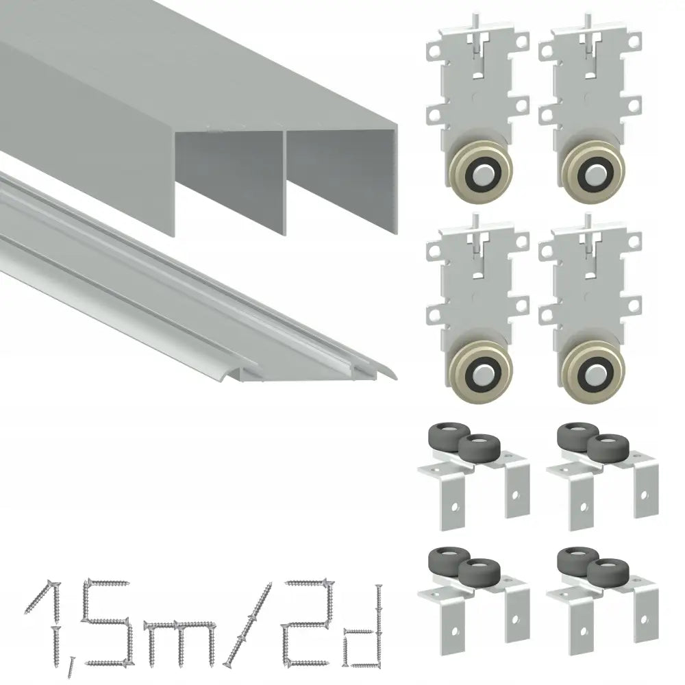 Skyvedørssystem for Garderobe 1,5m / 2 Dører