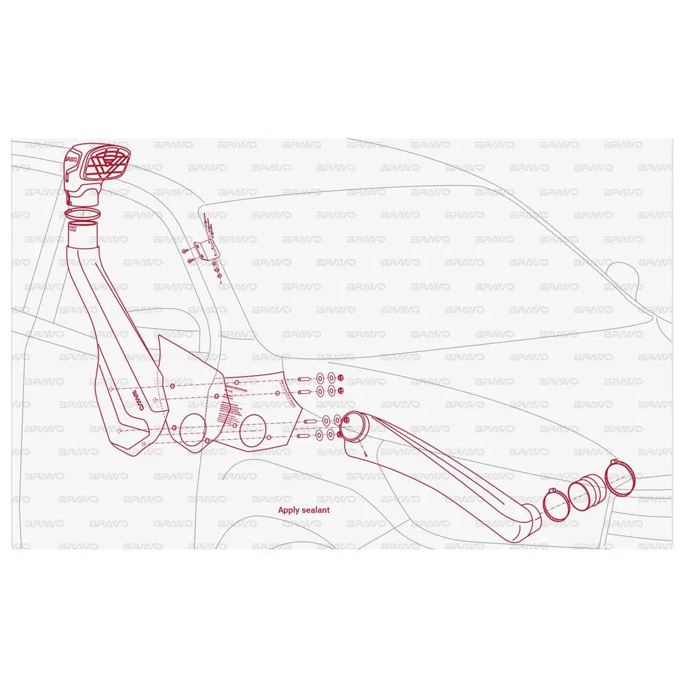 Snorkel Luftinntak Bravo - Toyota Hilux Revo 15-20 - 5