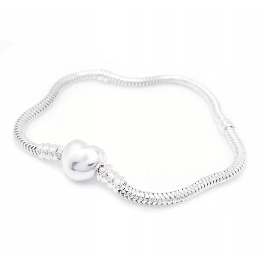 Sølv Modulær Charm-armbånd Hvit 24 Cm - 1