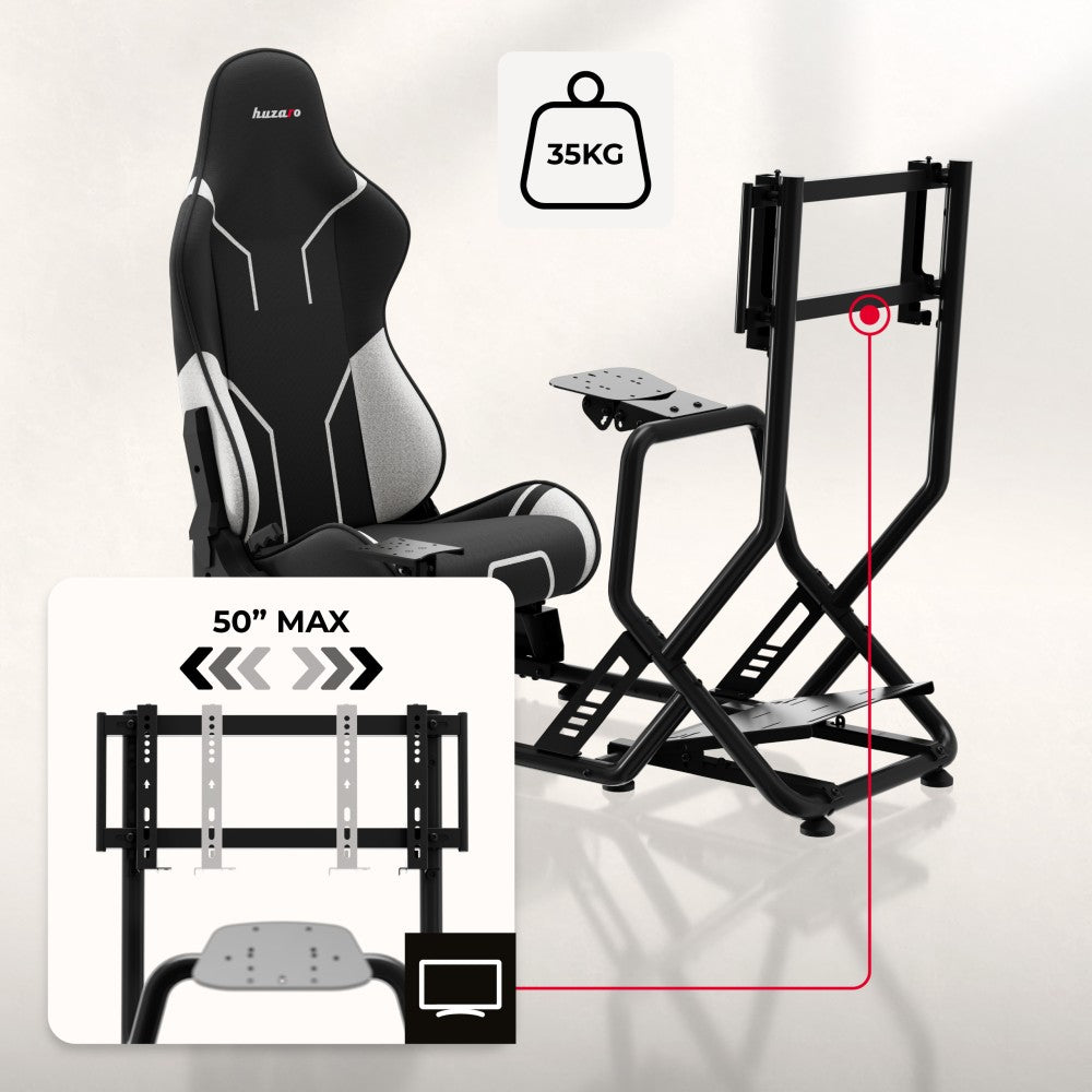 Huzaro Speed 6.0 girspakfeste og rattstøtte – detaljbilde