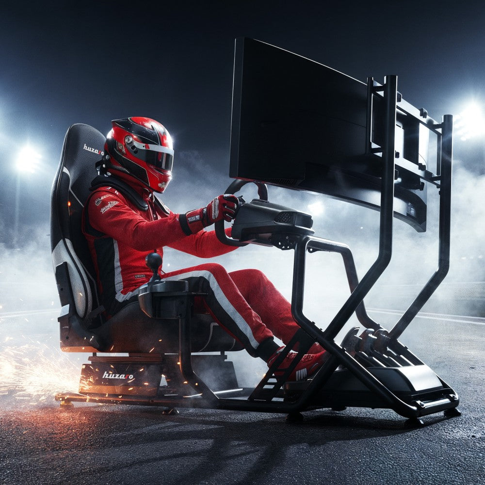 Justerbar seteposisjon på Huzaro Speed 6.0 sim racing ramme