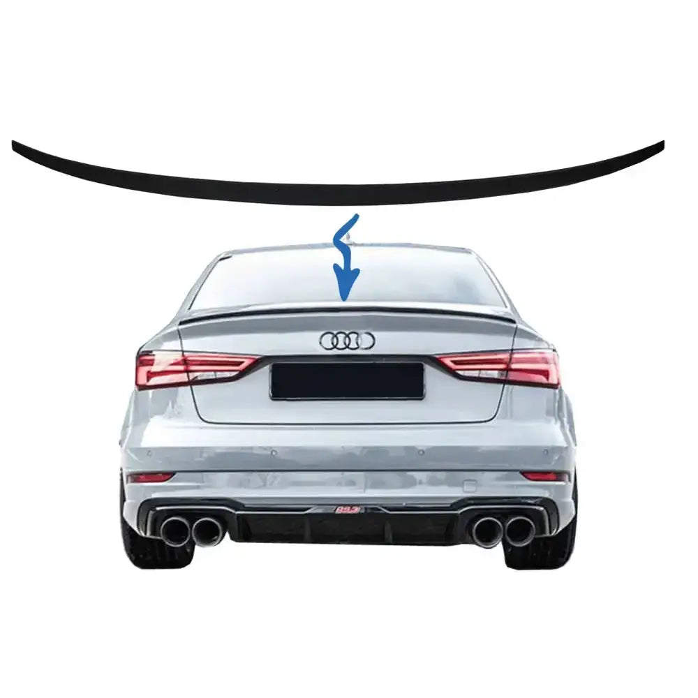 Spoiler Audi A3 8v Sedan (2013-up) Matte Black - 1