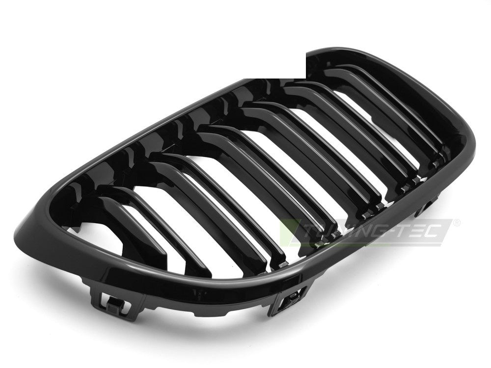Sportsgrill BMW 2-serie F22/F23 2013-2021 Glossy Svart Dobbeltstavet sett fra siden