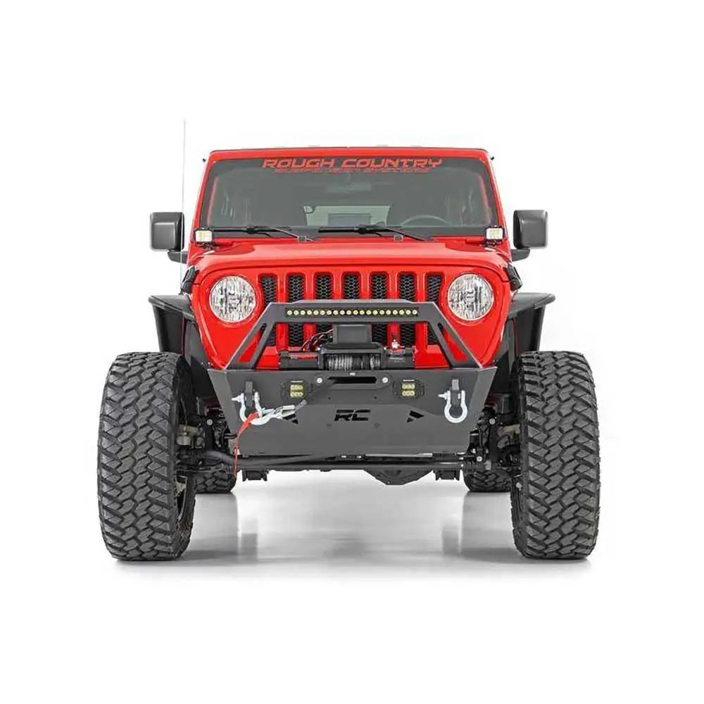 Stål Stubby Støtfanger Foran Rough Country Trail - Jeep Wrangler Jl 4 d 18- - 3