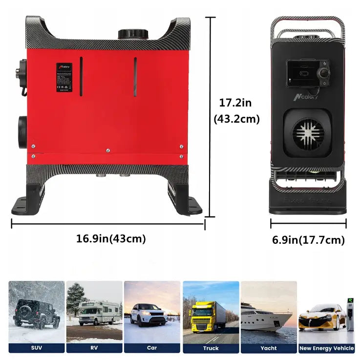 Stasjonær Varmeapparat 12/24v 5-8kw Bluetooth Lcd