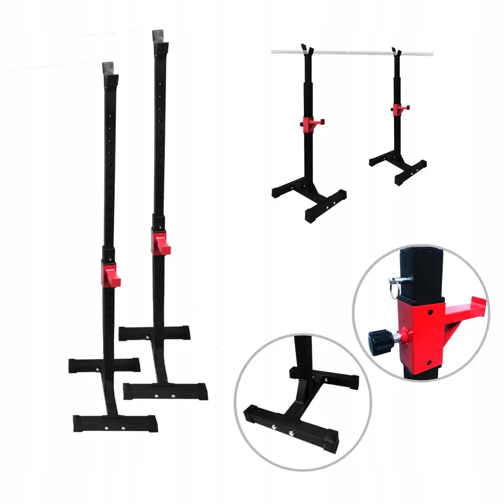 Stativ For Vektstang Barbell Stativer For Benk Forsterket Justerbare Sett Med 2 Stk - 1