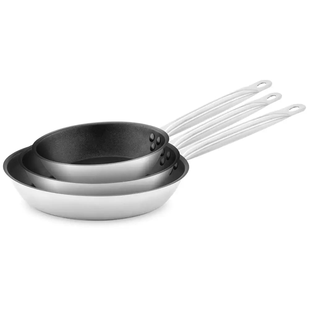 Stekepanne i Stål Med Non-stick Induksjonsflate For Gass - 20 Cm 24 Cm 28 Cm 3 Deler - 2