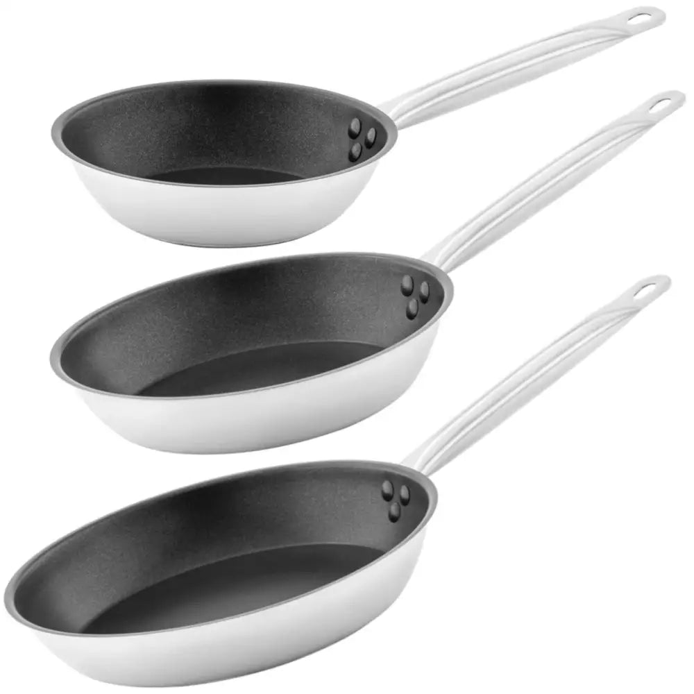 Stekepanne i Stål Med Non-stick Induksjonsflate For Gass - 20 Cm 24 Cm 28 Cm 3 Deler - 1