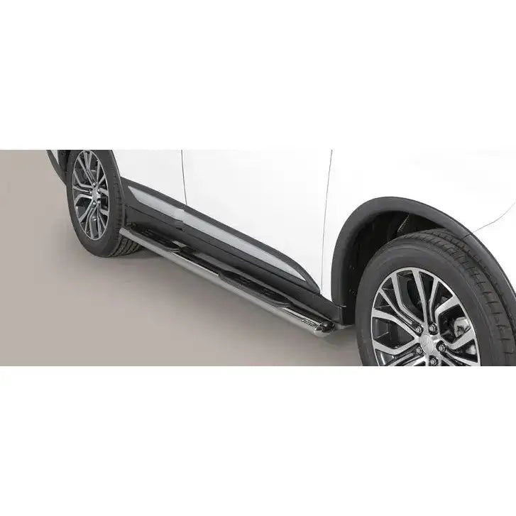 Stigtrinn Grand Pedana Oval Inox Mitsubishi Outlander 2015 > - Polert Stål 1