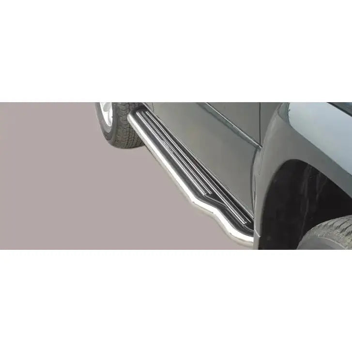 Stigtrinn Inox Mitsubishi Pajero 00-06 3d - Polert Stål 1