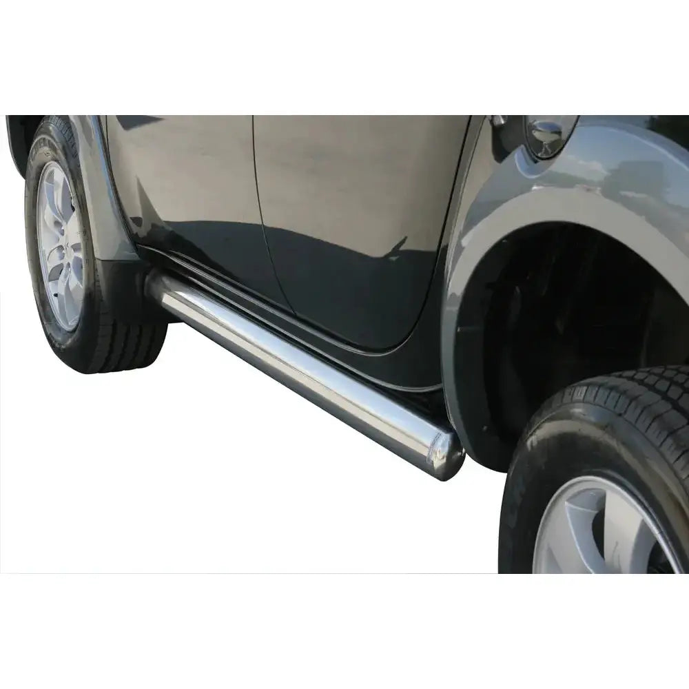 Stigtrinn Mitsubishi L200 06-09 Double Cab - Oval - Polert Stål 1