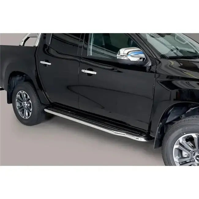 Stigtrinn Mitsubishi L200 Double Cab 2019- - Polert Stål 1