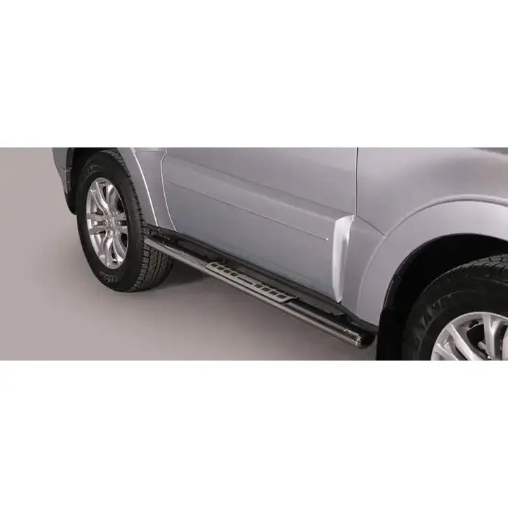 Stigtrinn Mitsubishi Pajero 2012-2014 3d - Design Inox - Polert Stål 1