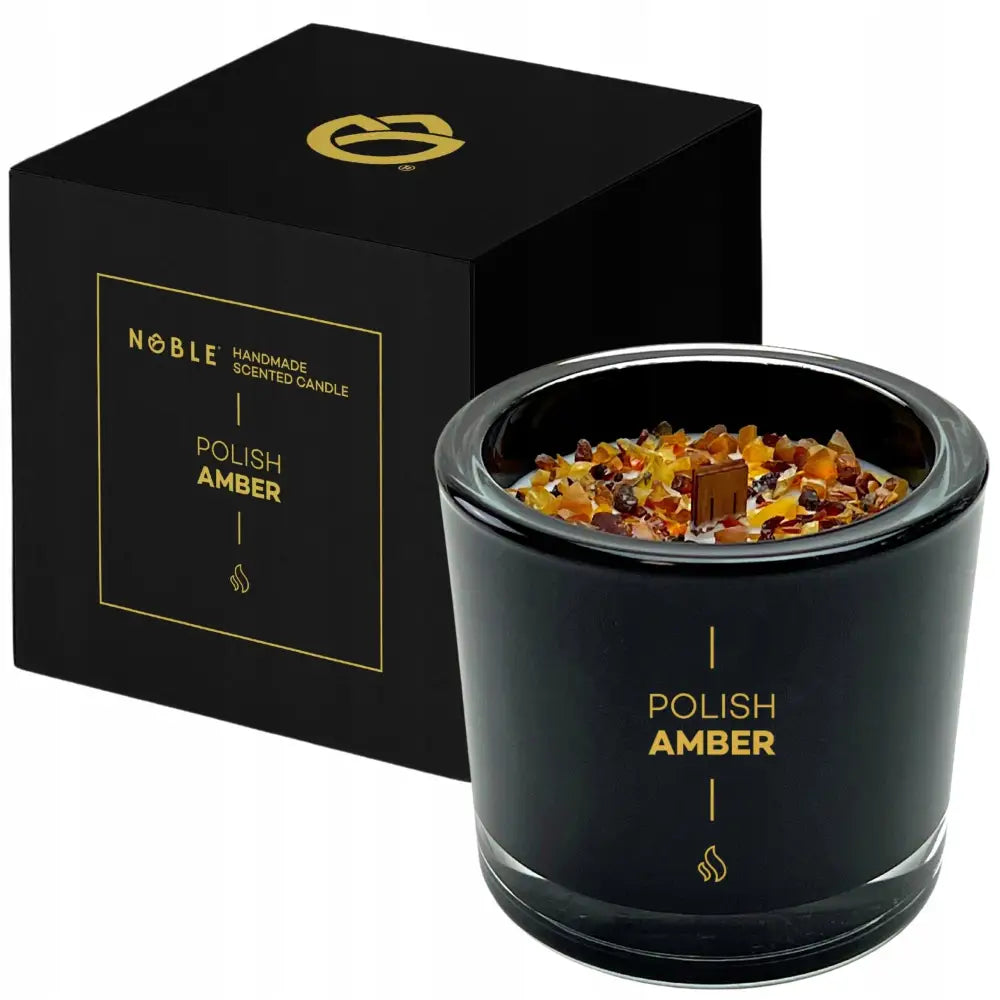 Stor Edel Amber Soya Duftlys - 1