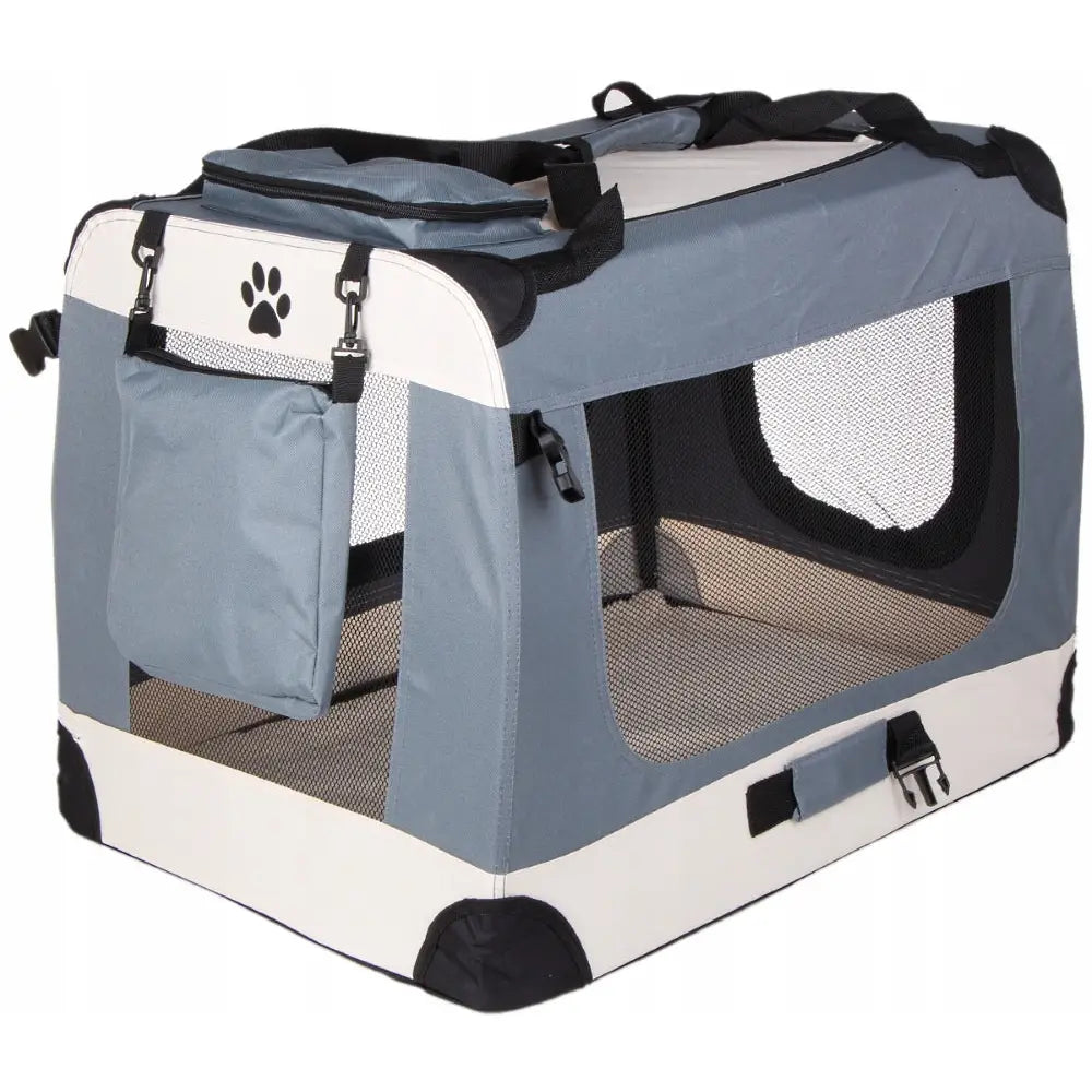 Stor Og Robust Transportbur Sammenleggbar Bag Med Plysj Matte For Hund Og Katt m - 1