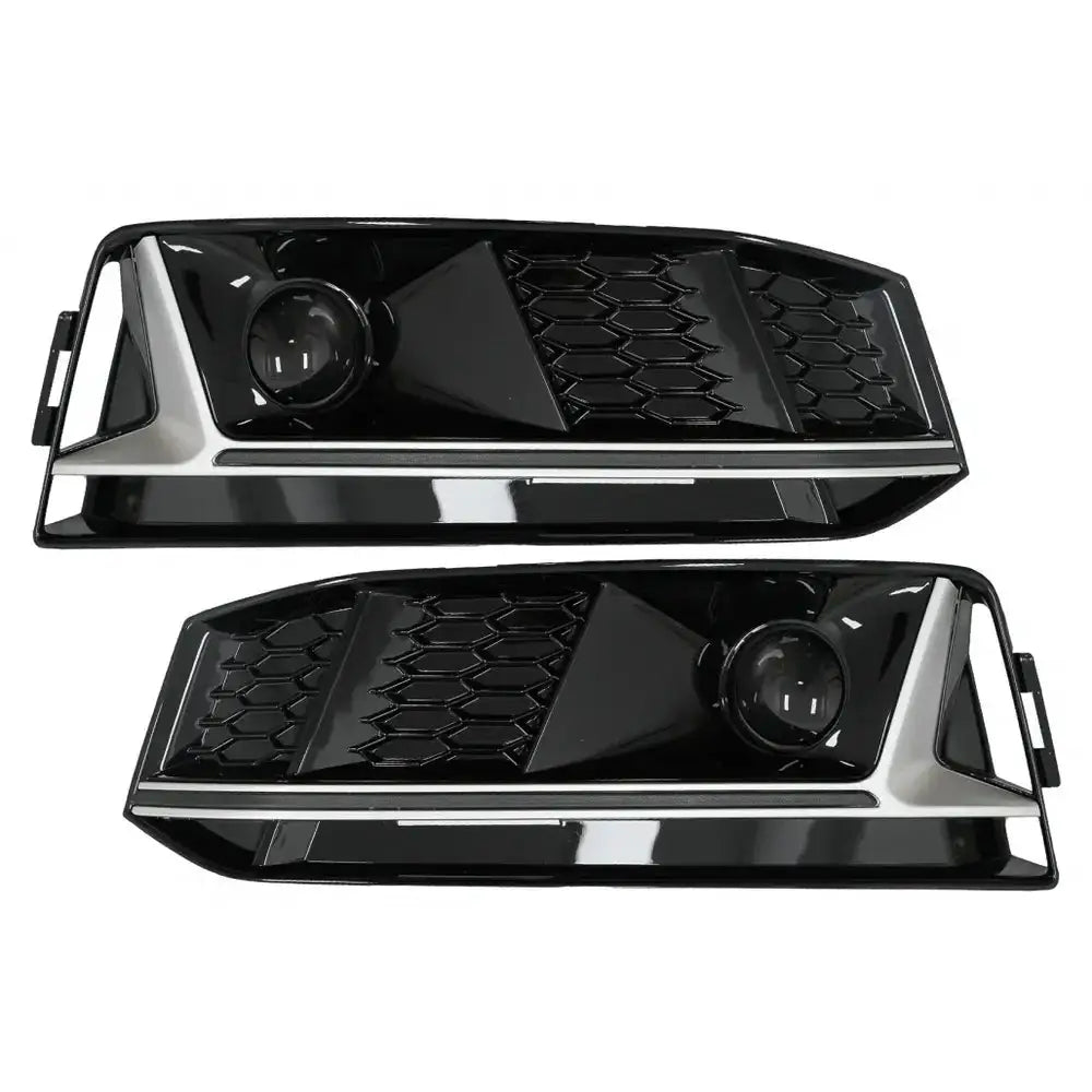 Støtfanger Nedre Griller Audi A4 B9 S-line 16-18 Rs4 Design Silver Edition - 1