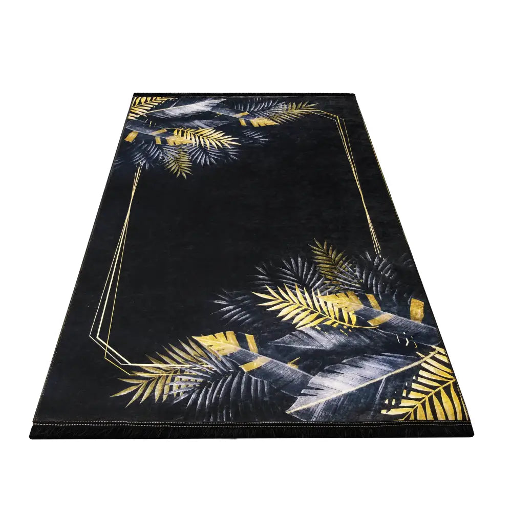 Svart & Gull Tepe Black And Gold 01 Svart 160 x 220 Cm