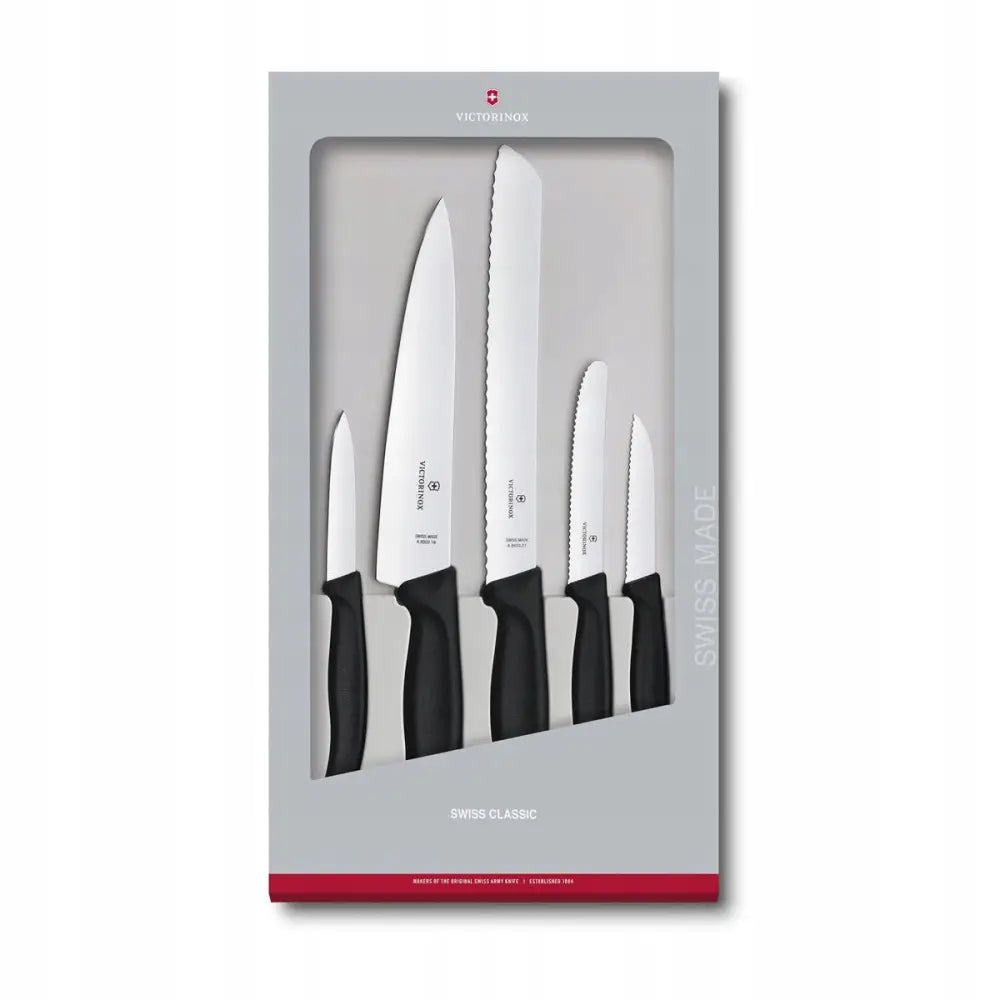 Sveitsisk Knivsett Med 5 Kokkekniver - Victorinox Swiss Classic Boks - 1