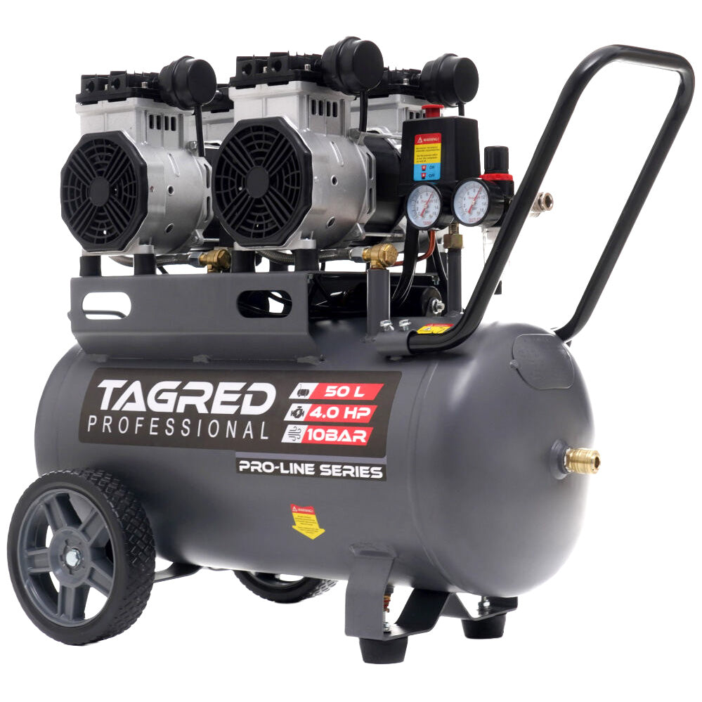 Kompressor Tagred TA3386 oljefri stempelkompressor med 50-liters tank