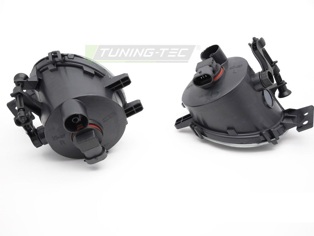 Par med smoke tåkelys for BMW E82 Coupé montert i støtfanger – komplett sett