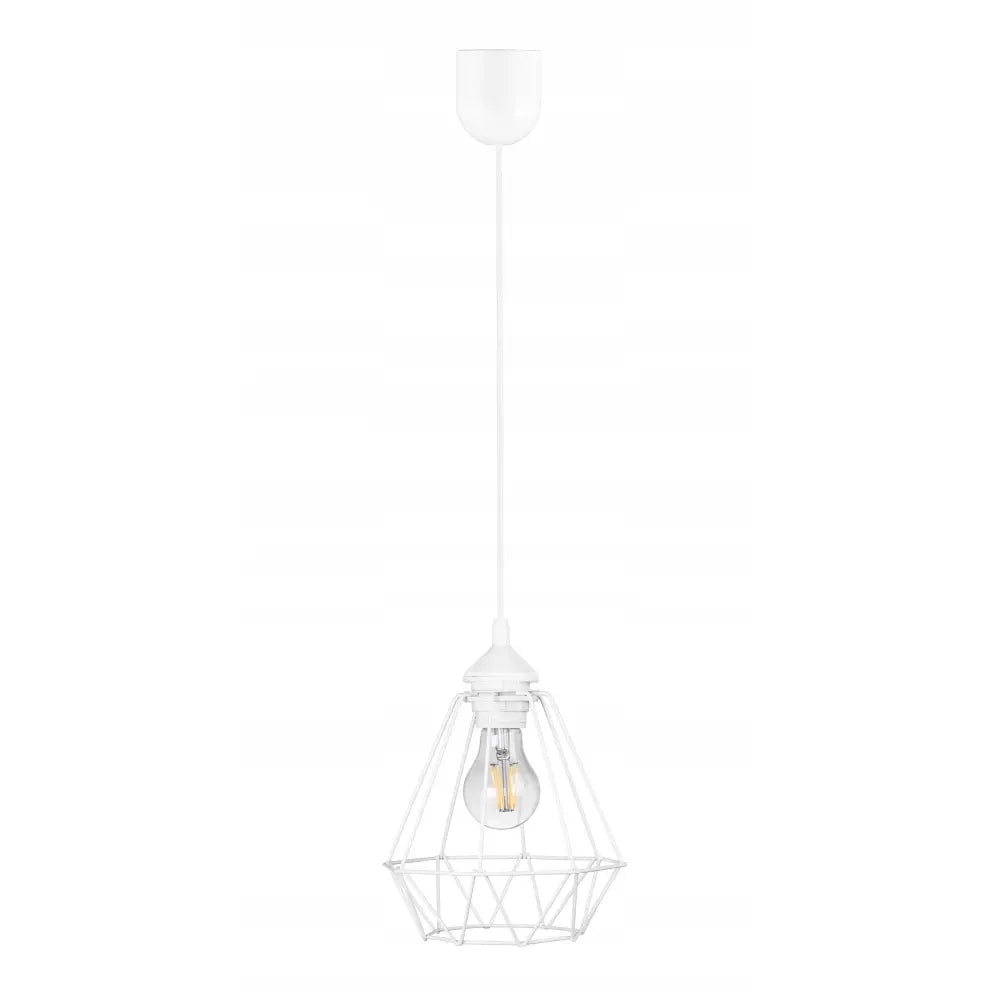 Taklampe Hengende Diamant Hvit E27 Loft Ep (ep003) - 1