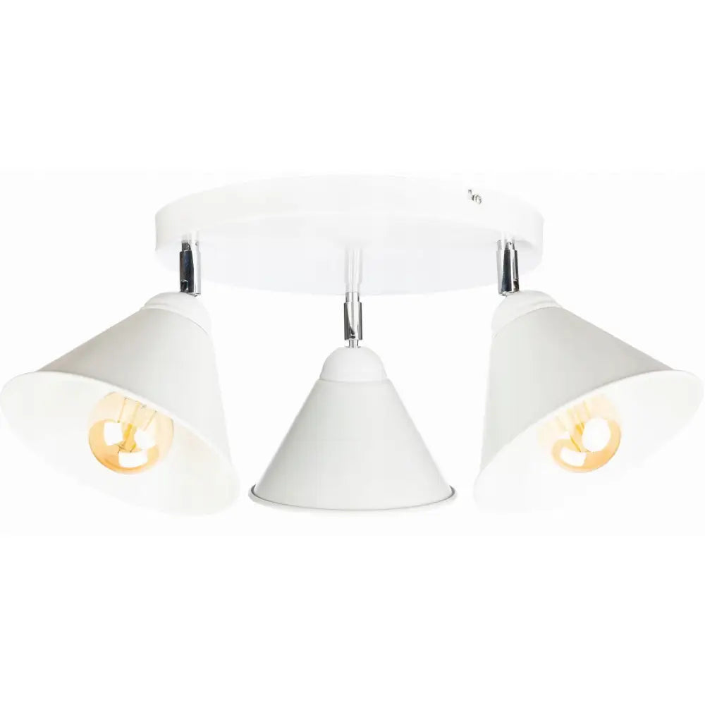 Taklampe Hvit Triple Liten Kjegle - 1