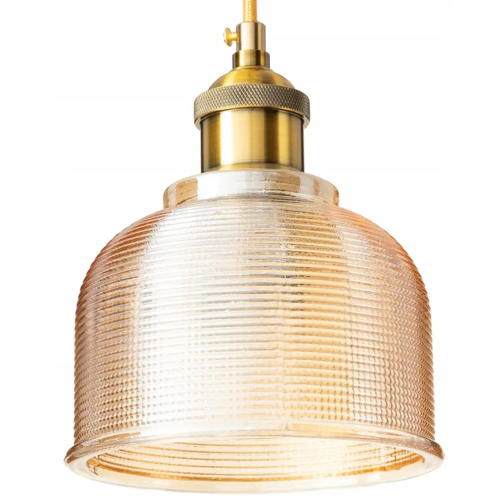 Taklampe i Glass Bell - Ravfarget (5908275923909) - 1