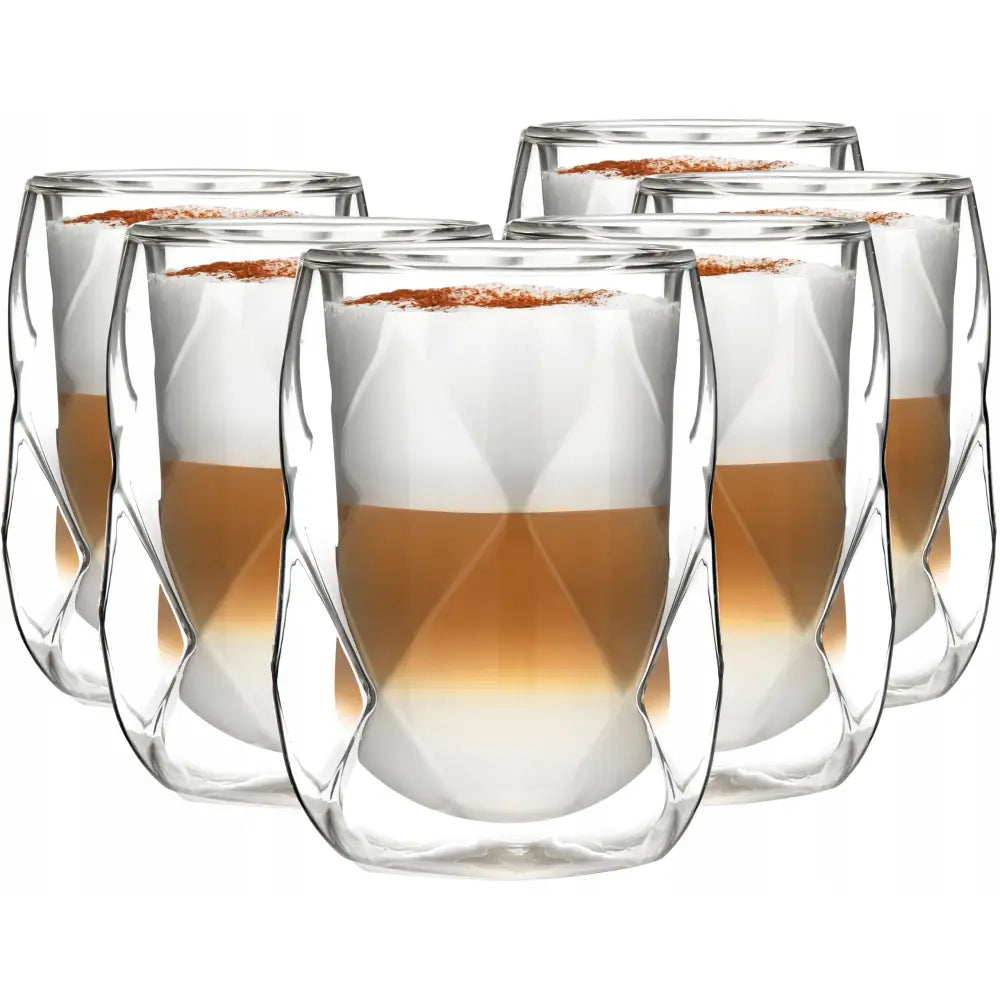 Termiske Glass for Kaffe Te og Drinker 6 Stk 250 Ml