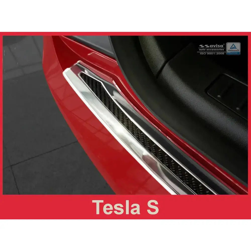 Tildekning Tesla Model s Liftback 12- Stål Speil Svart Karbonfiber - 2