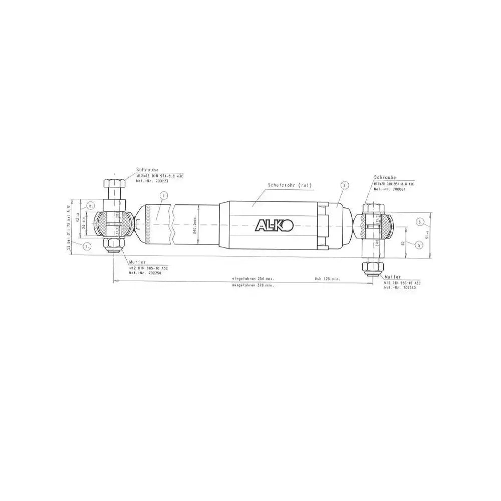 Tilhengeraksel Stødemper Al-ko 1800-3500 Kg Rød - 3