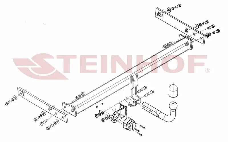 Steinhof fastmontert tilhengerfeste til Audi Q3 8U (2011-2018) – godkjent, maks. 2500 kg