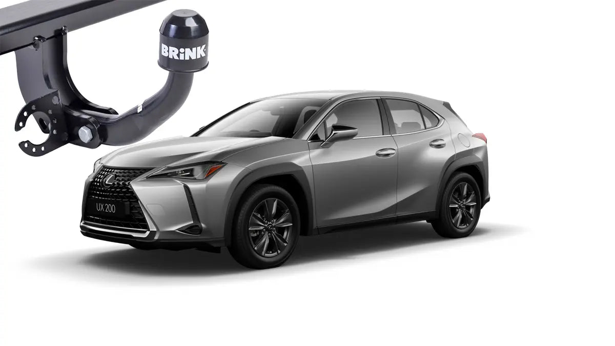 Brink avtagbart tilhengerfeste montert på Lexus UX sett bakfra