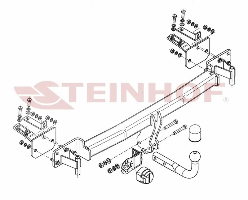 Tilhengerfeste Bmw 5 Serie Stasjonsvogn (E39) (1997-2004) – fastmontert - sett forfra