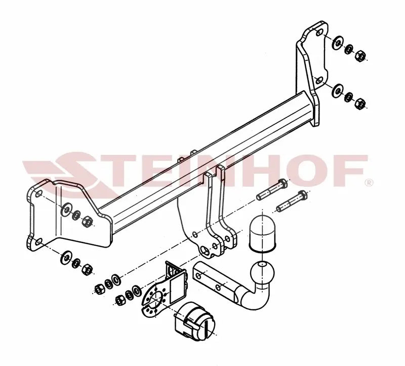 Steinhof fastmontert tilhengerfeste til BMW X4 (F26) 2014-2018 – maks. 2400 kg tilhengervekt