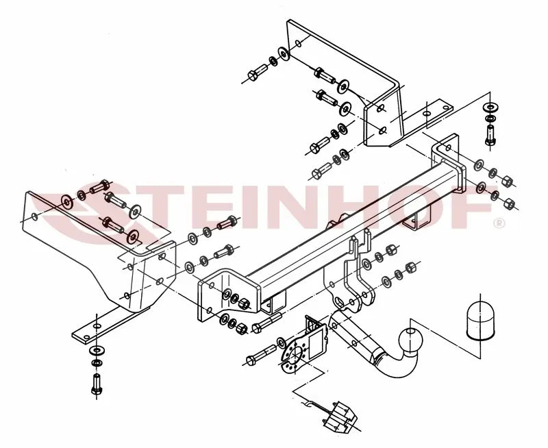 Steinhof fastmontert tilhengerfeste til Chevrolet Captiva 2006-2013 – D-verdi 11,0 kN, maks. 2000 kg