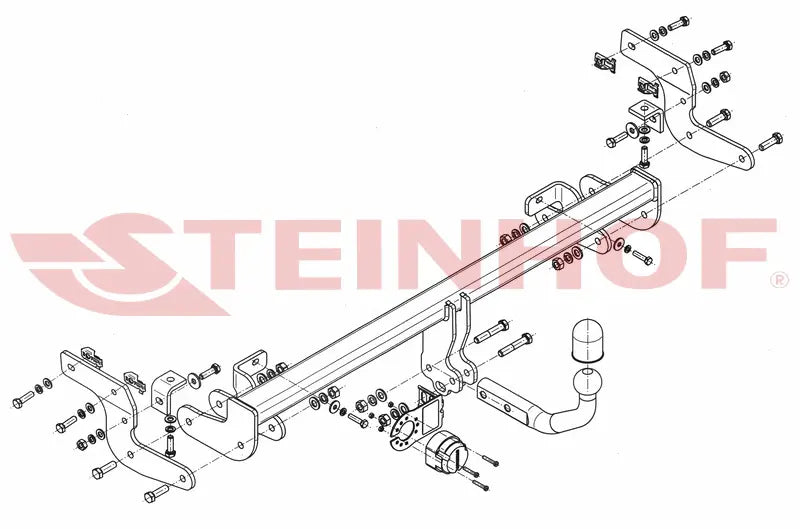 Steinhof fastmontert tilhengerfeste til Citroën C4 Cactus I (2014–2018) – 800 kg, D-verdi 5,3 kN