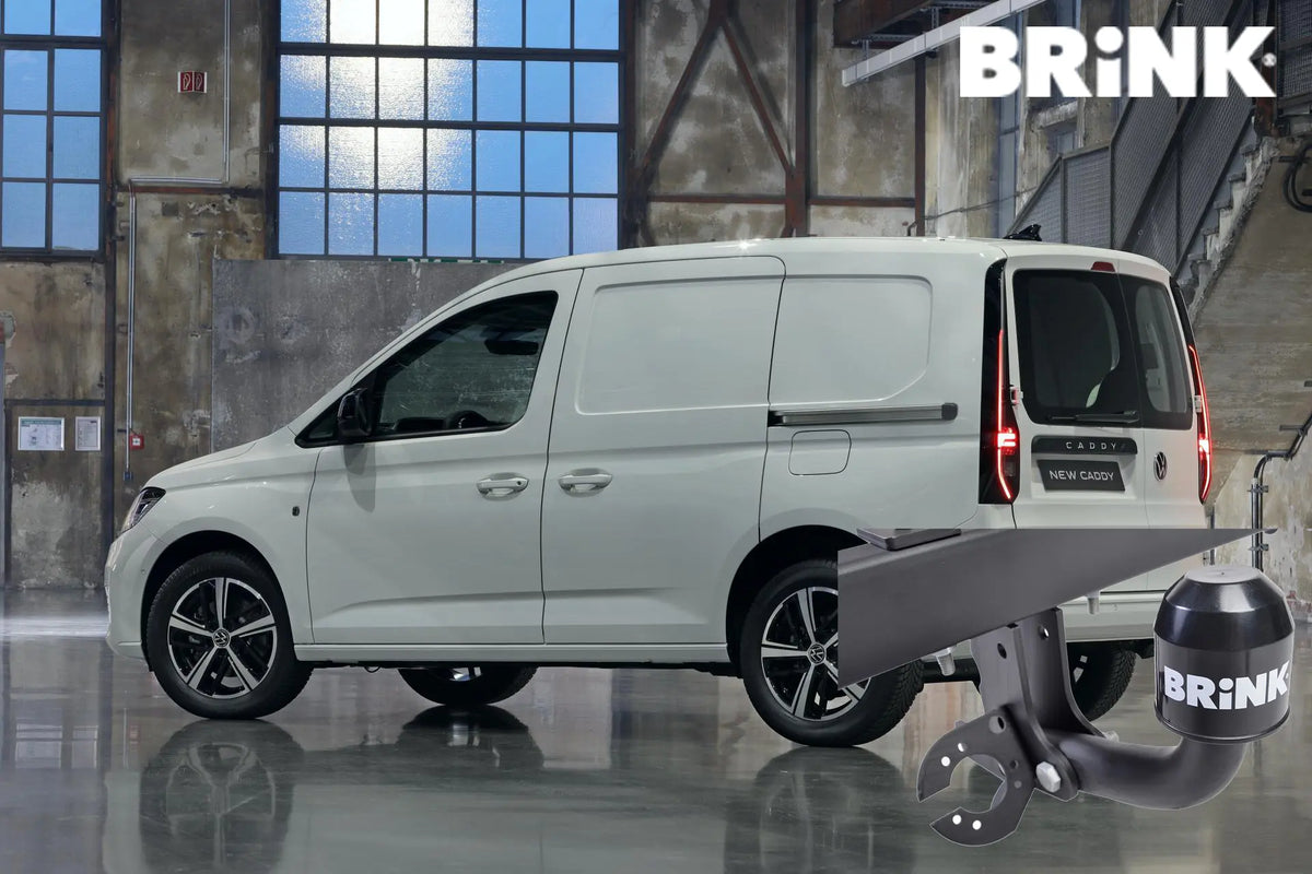 Brink fastmontert tilhengerfeste til Vw Caddy V (2020-) sett bakfra