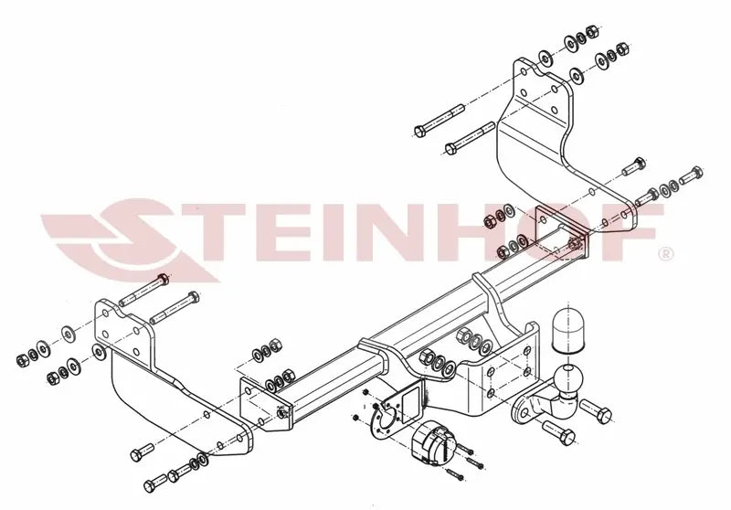 Steinhof fastmontert tilhengerfeste til Ford Transit Custom I (2012–2023) – D-verdi 15,4 kN
