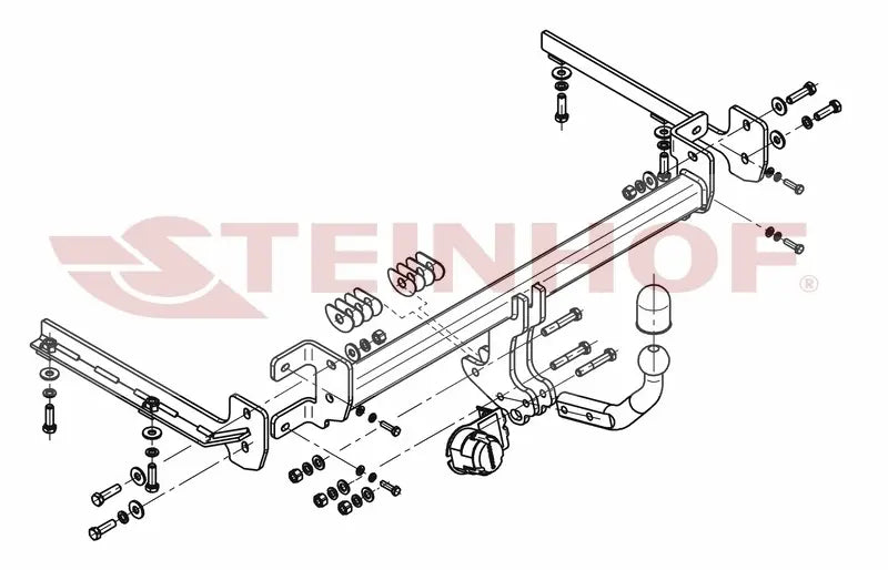 Steinhof fastmontert tilhengerfeste til Honda Accord 4D (2008-2015) – D-verdi 9,5 kN, maks. 1800 kg