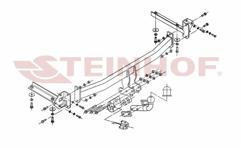 Steinhof fastmontert tilhengerfeste til Honda Civic 5D (2006-2011) – D-verdi 8,8 kN, maks 1700 kg