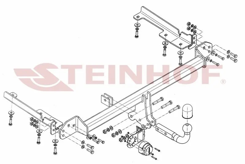 Steinhof fastmontert tilhengerfeste til Honda CR-V IV (2012-2018) – D-verdi 10,5 kN, maks. 2000 kg