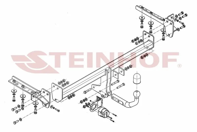Steinhof fastmontert tilhengerfeste til Honda FR-V (2010-) – D-verdi 8,8 kN, maks. 1600 kg