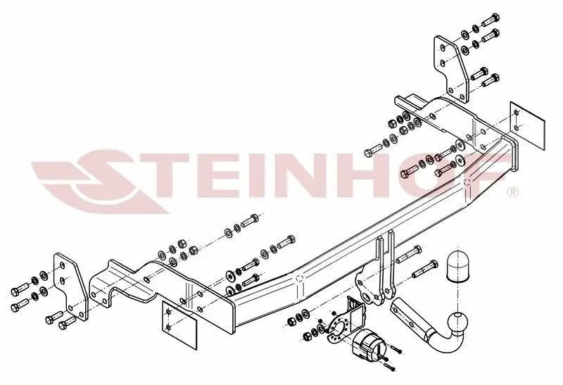 Tilhengerfeste Kia Sorento I (2002-2006) – fastmontert
