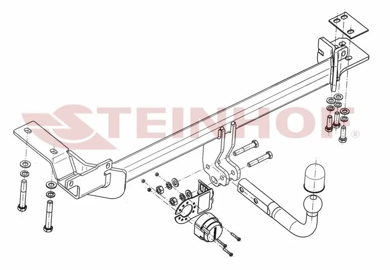 Steinhof fastmontert tilhengerfeste til Rover Range Rover Evoque I (L538, 2011-2018) – maks. 1800 kg