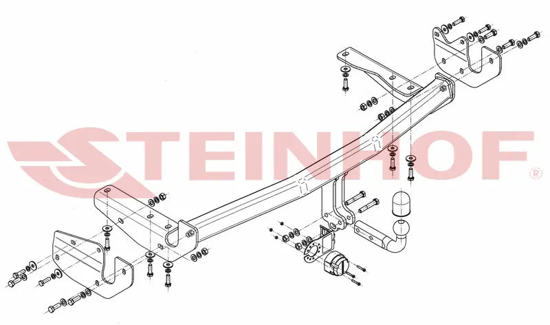 Tilhengerfeste Lexus RX II (2003-2008) – fastmontert - sett bakfra