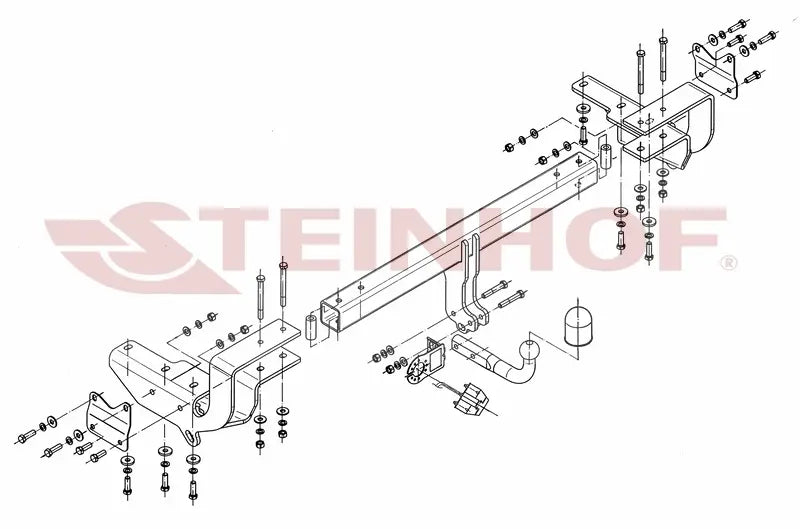 Steinhof fastmontert tilhengerfeste til Lexus RX III (2008-2015) – D-verdi 11,9 kN, maks. 2100 kg