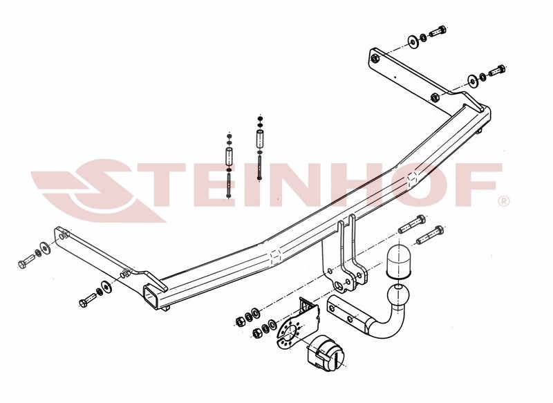 Tilhengerfeste Mazda 5 (CW) (2010-2015) – fastmontert - sett forfra