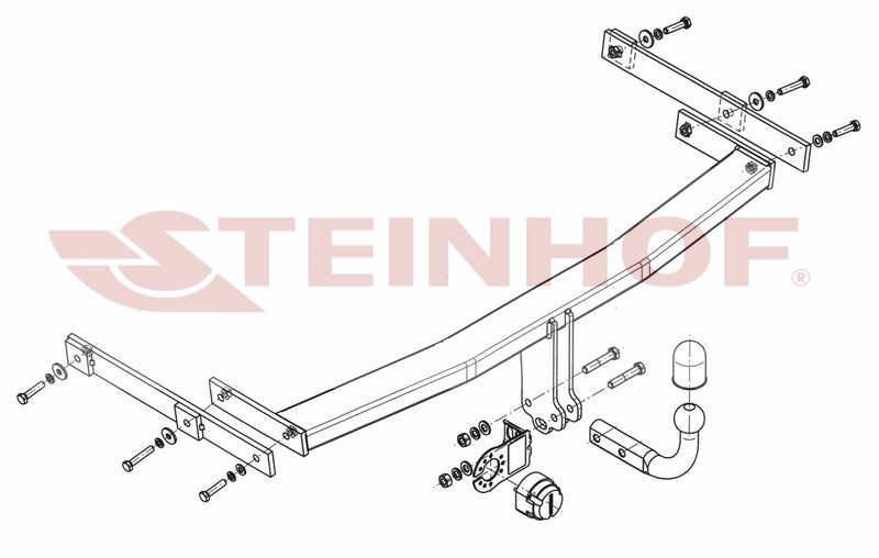 Steinhof fastmontert tilhengerfeste til Mazda 6 4/5D (GH) 2008-2013 – D-verdi 9,9 kN, maks. 1800 kg