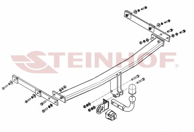 Steinhof fastmontert tilhengerfeste til Mazda 6 II (GH) Stasjonsvogn 2007–2012 – maks. 1800 kg
