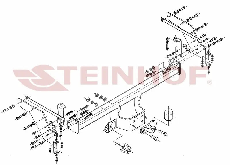 Steinhof fastmontert tilhengerfeste til Mazda BT-50 Pickup (4WD) eksl. model with step 2007–2011